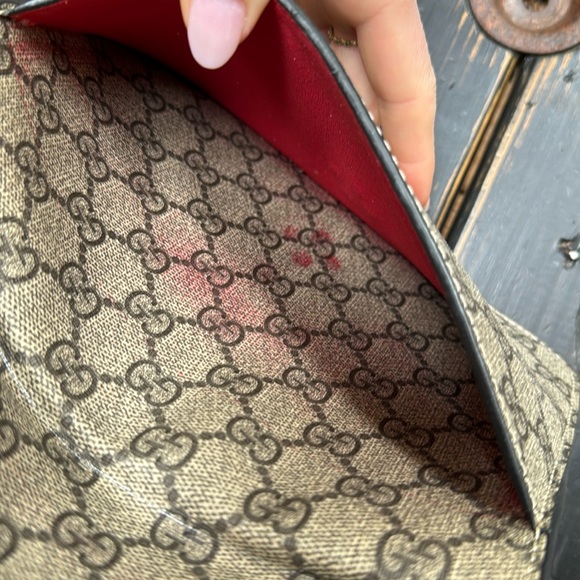 GUCCI Dionysus mini printed coated-canvas and suede shoulder bag - Hibiscus Red - Picture 13 of 17